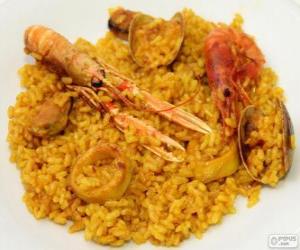 Seafood paella puzzle