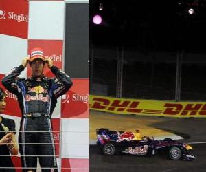 Sebastian Vettel - Red Bull - Singapore 2010 (2 º Classified) puzzle