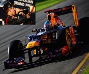 Sebastian Vettel - Red Bull - Melbourne, Grand Prize of Australia (2012) (2nd position) puzzle