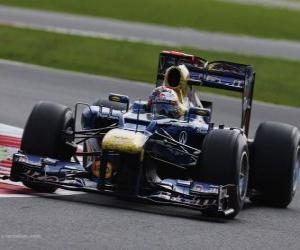 Sebastian Vettel - Red Bull - Grand Prixe England 2012, 3rd place puzzle
