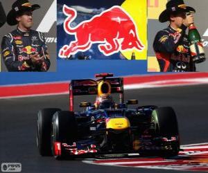 Sebastian Vettel - Red Bull - 2012 United States Grand Prix, 2º classified puzzle