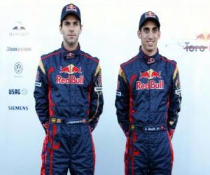 Sébastien Buemi and Alguersuari, Scuderia Toro Rosso F1 puzzle