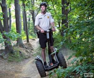 Segway, a two-wheeled, self-balancing, battery-powered electric vehicle puzzle