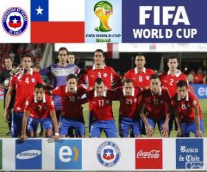 Selection of Chile, Group B, Brazil 2014 puzzle