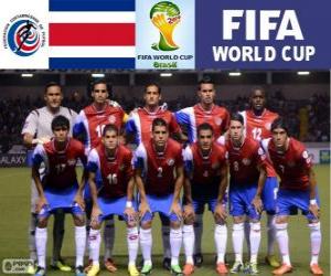 Selection of Costa Rica, Group D, Brazil 2014 puzzle