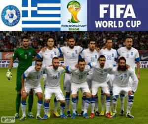 Selection of Greece, Group C, Brazil 2014 puzzle