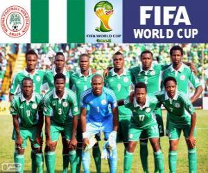 Selection of Nigeria, Group F, Brazil 2014 puzzle