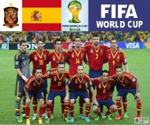 Selection of Spain, Group B, Brazil 2014 puzzle