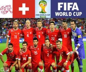 Selection of Switzerland, Group E, Brazil 2014 puzzle