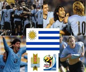 Selection of Uruguay, Group A, South Africa 2010 puzzle