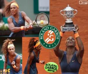 Serena Williams champion Roland Garros 2013 puzzle