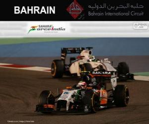 Sergio Perez - Force India - 2014 Bahrain Grand Prix, 3rd classified puzzle