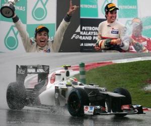 Sergio Perez - Sauber - Malaysian Grand Prix (2012) (2nd position) puzzle