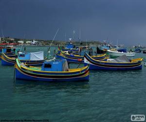 Several fishing boats puzzle