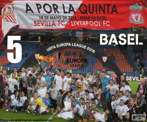 Sevilla, champion Europa League 2015-16 puzzle