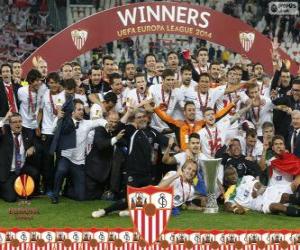 Sevilla FC, champion UEFA Europe League 2013-2014 puzzle