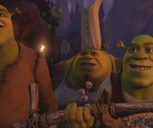 Shrek along with other ogres. puzzle