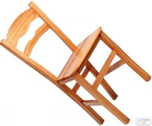 Simple wooden chair puzzle