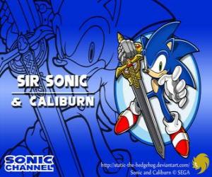 Sir Sonic, Sonic with the sword of a knight puzzle