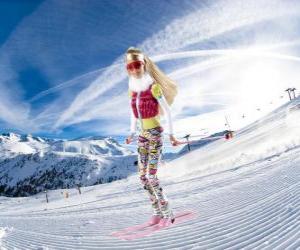 Skiing Barbie puzzle