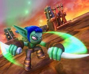 Skylander Stealth Elf, the ninja warrior. Life Skylanders puzzle