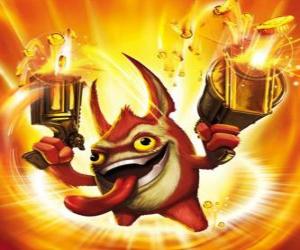 Skylander Trigger Happy, the king of the trigger. Tech Skylanders puzzle