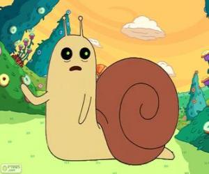 Snail, the small snail from Adventure Time puzzle