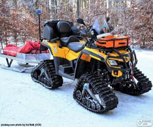 Snowmobile of rescue puzzle