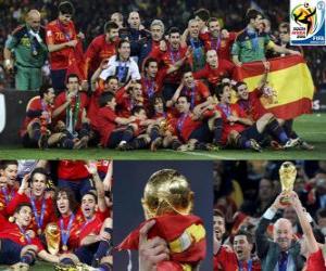 Spain, champion of the Football World Cup 2010 South Africa puzzle