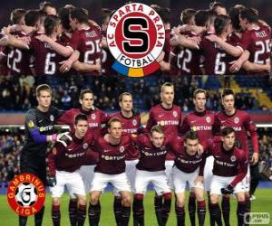 Sparta Prague, champion of the Czech league soccer, Gambrinus Liga 2013-2014 puzzle