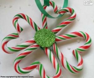 Star with candy canes puzzle