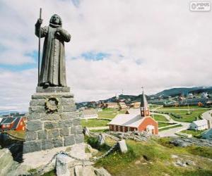 Statue of Hans Egede, Nuuk, Greenland puzzle