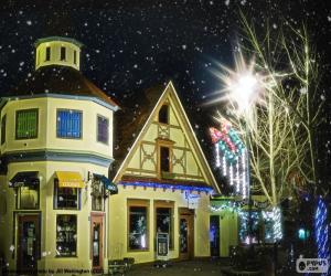 Street with Christmas lights puzzle