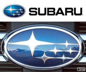 Subaru logo, Japanese car brand puzzle