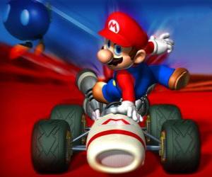 Super Mario Kart is a racing game puzzle