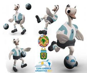 Suri mascot of the Copa America, Argentina 2011, a common rhea, is also often called American Ostrich puzzle