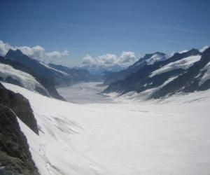 Swiss Alps Jungfrau-Aletsch, Switzerland. puzzle