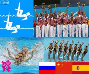 Synchronized swimming team London 2012 puzzle