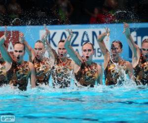 Synchronized swimming puzzle