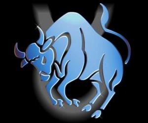 Taurus. The bull. Second sign of the zodiac. Latin name Taurus puzzle