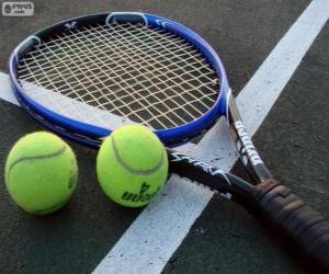 Tennis Racket And Balls puzzle