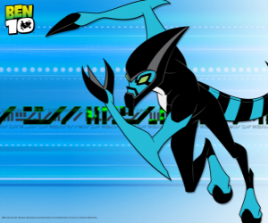 The alien XLR8 is the first Ben 10 transformation with the Omnitrix puzzle