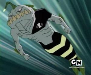 The aquatic alien Ripjaws is a Piscciss Volann, a combination of crocodile, eel and leech on the planet Piscciss puzzle