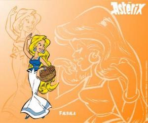 The beautiful blonde Panacea is the platonic love of Obelix puzzle