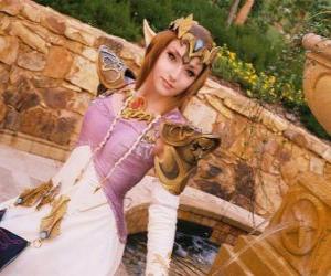 The beautiful Princess Zelda with a rose in hand puzzle