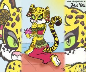 The beautiful tigress. Drawing of Julieta Vitali puzzle