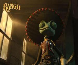 The Chameleon Rango believed to be a hero and self-proclaimed sheriff of Dirt puzzle