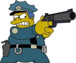 The chief of police of Springfield Clancy Wiggum - Chief Wiggum puzzle