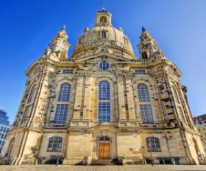 The Church of Our Lady is a Baroque Lutheran church and a symbol of reconciliation, the Frauenkirche in Dresden, Germany puzzle