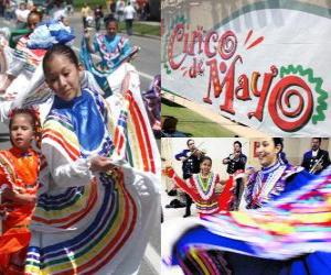 The Cinco de Mayo is celebrated on May 5 in Mexico and the United States to commemorate the 1862 Battle of Puebla puzzle